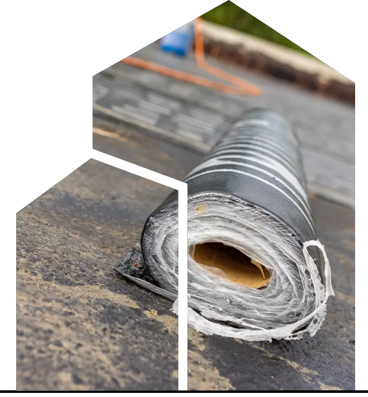 A fresh roll of modified bitumen